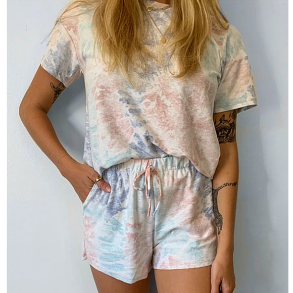 Tops - <SALE! NEW Pastel Tie-Dye Lounge Set
